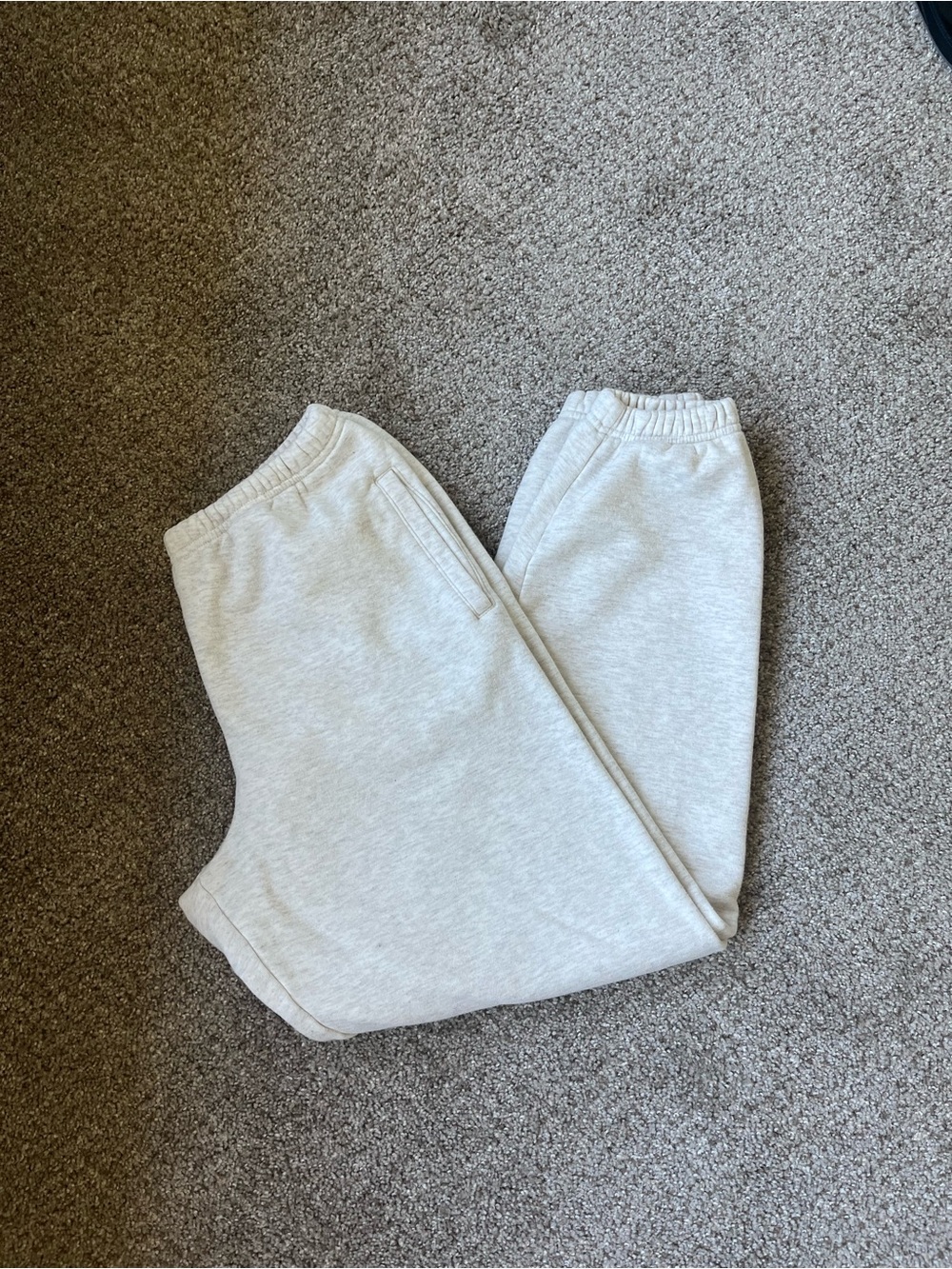Skims Cotton Fleece Jogger, Heather Oatmeal, XS